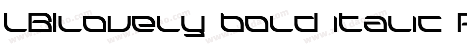 LBIlovely bold italic Alp字体转换